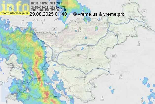 Radarska karta padavin