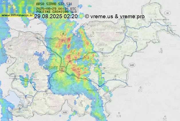 Radarska karta padavin