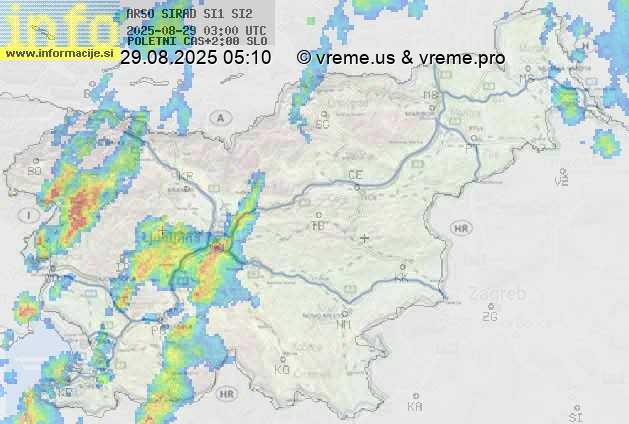 Radarska karta padavin