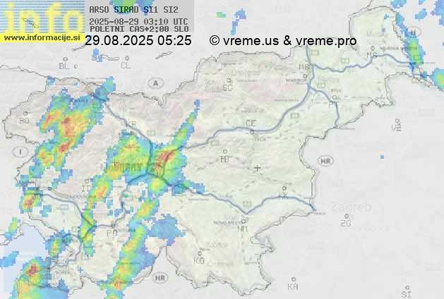 Radarska karta padavin