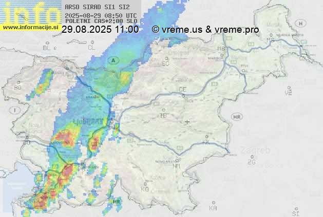 Radarska karta padavin
