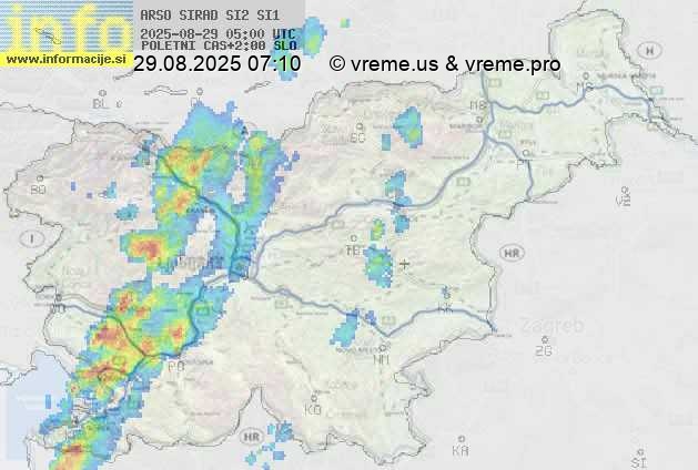 Radarska karta padavin