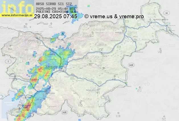 Radarska karta padavin