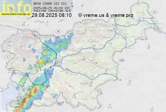 Radarska karta padavin