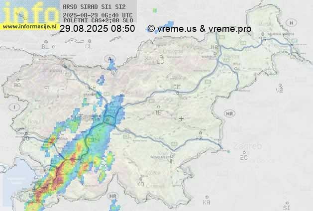 Radarska karta padavin