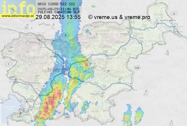 Radarska karta padavin