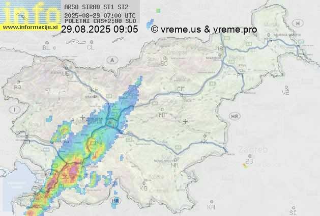 Radarska karta padavin