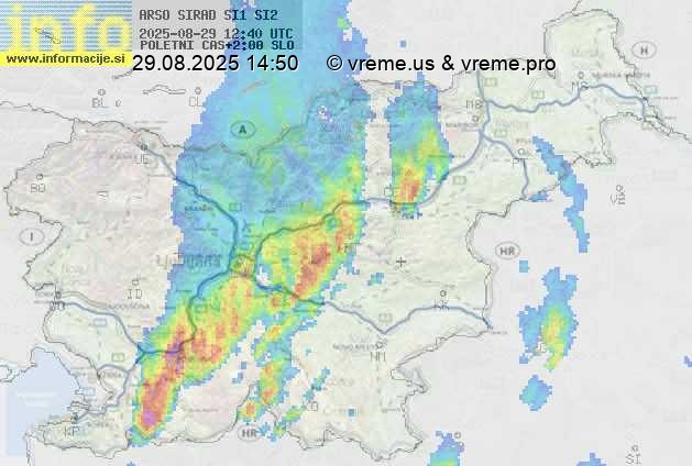 Radarska karta padavin