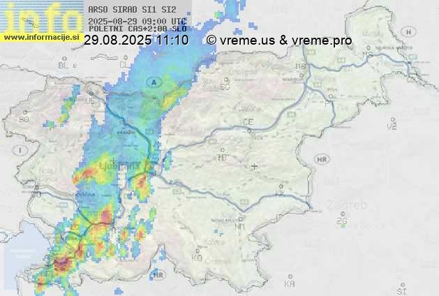 Radarska karta padavin