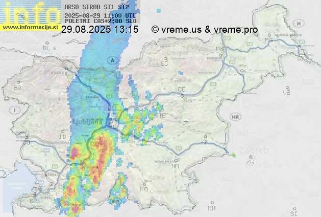 Radarska karta padavin