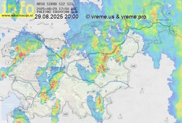 Radarska karta padavin