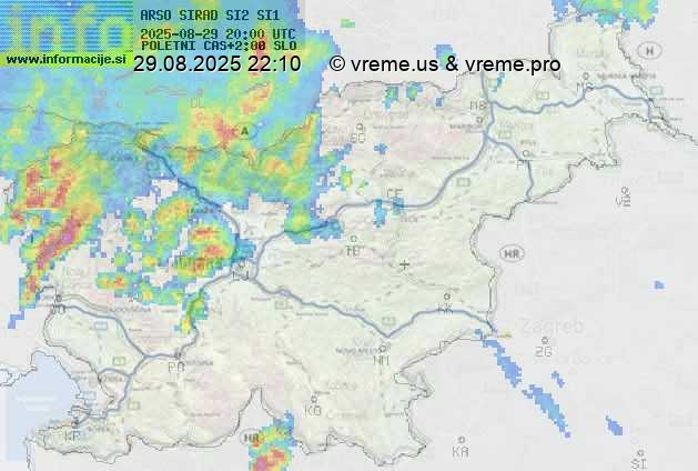 Radarska karta padavin