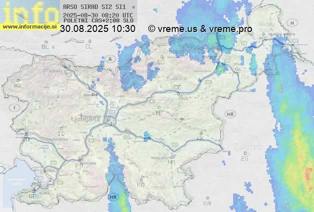 Radarska karta padavin