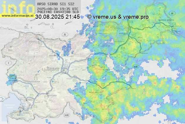 Radarska karta padavin