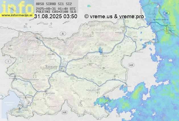 Radarska karta padavin