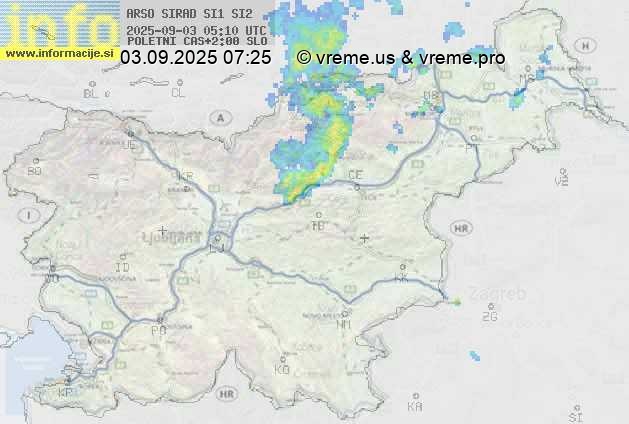 Radarska karta padavin