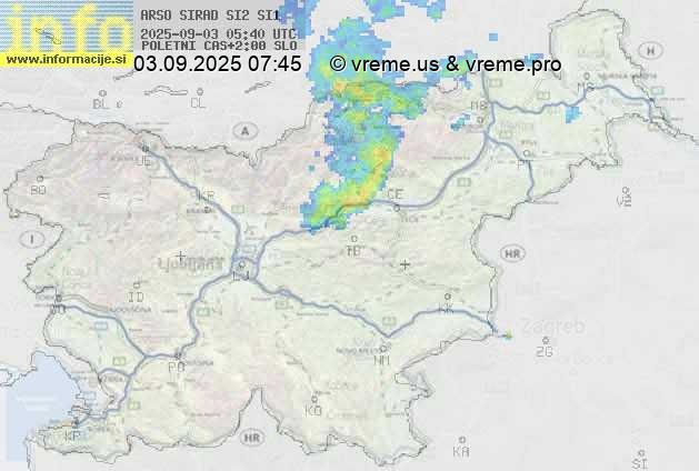 Radarska karta padavin
