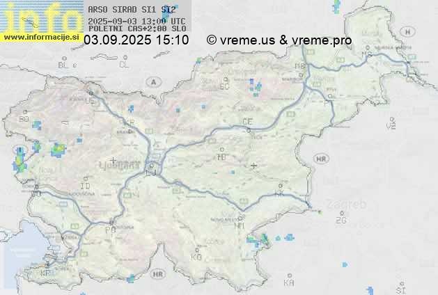 Radarska karta padavin