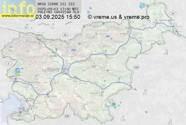 Radarska karta padavin