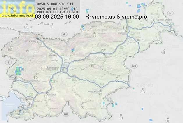 Radarska karta padavin