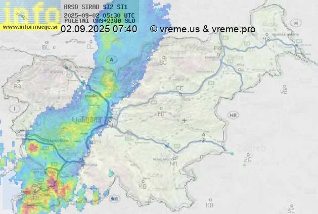 Radarska karta padavin