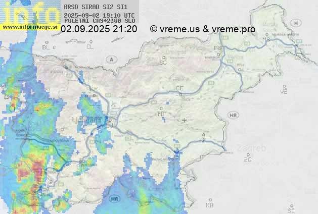 Radarska karta padavin