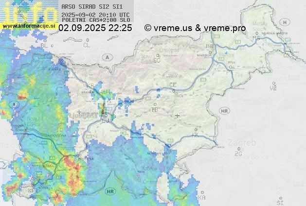 Radarska karta padavin