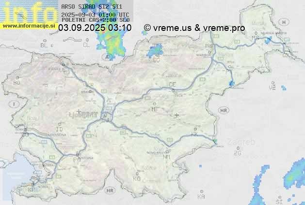 Radarska karta padavin