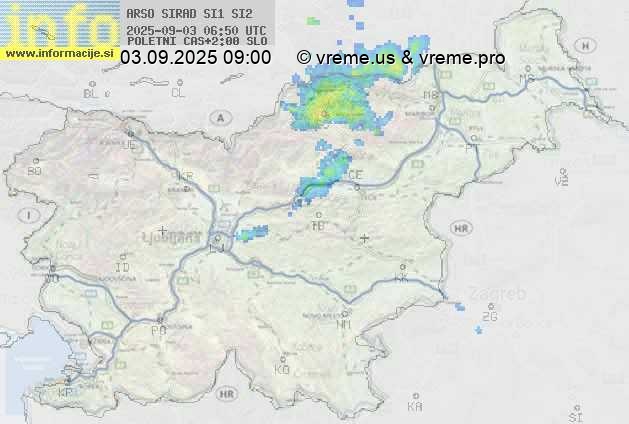 Radarska karta padavin