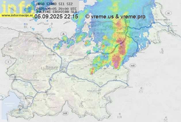 Radarska karta padavin