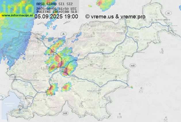 Radarska karta padavin
