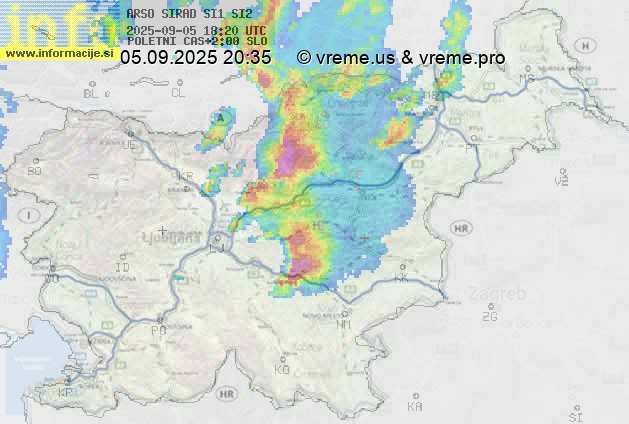 Radarska karta padavin