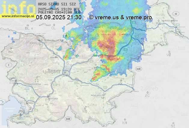 Radarska karta padavin