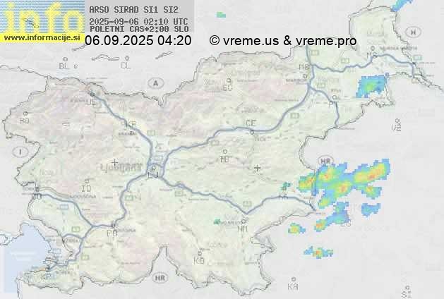 Radarska karta padavin