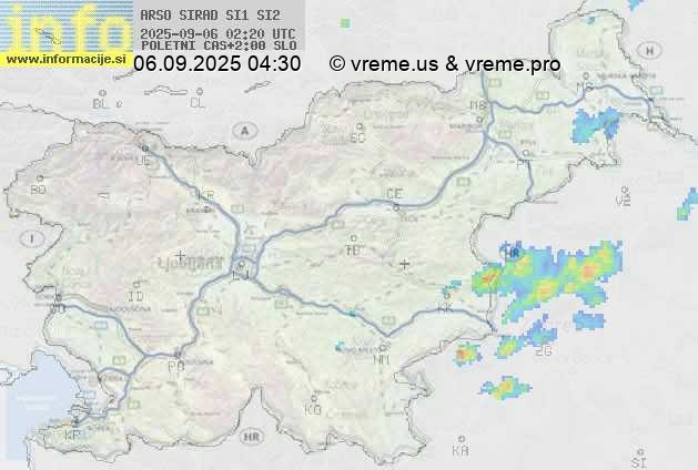 Radarska karta padavin
