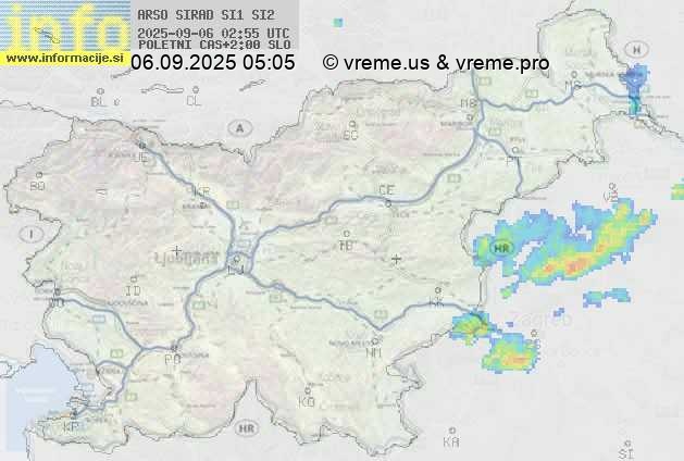 Radarska karta padavin