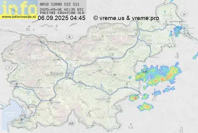 Radarska karta padavin