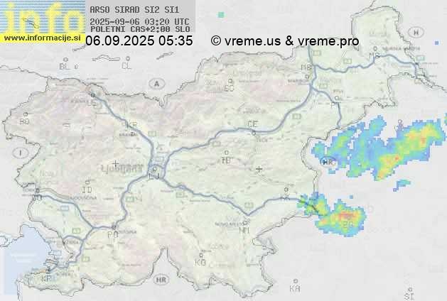 Radarska karta padavin