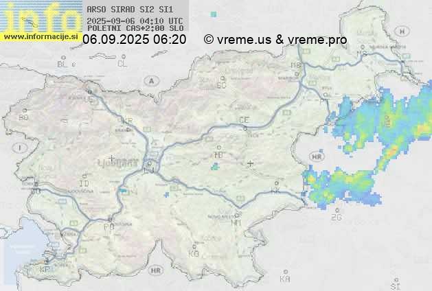 Radarska karta padavin