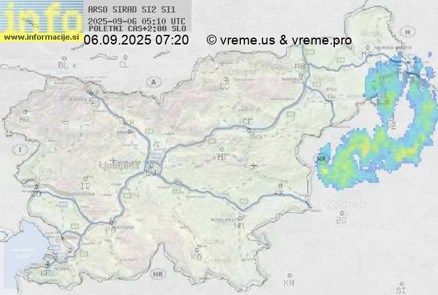 Radarska karta padavin