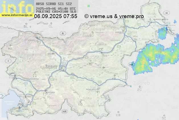 Radarska karta padavin