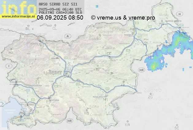 Radarska karta padavin