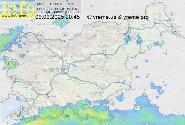 Radarska karta padavin