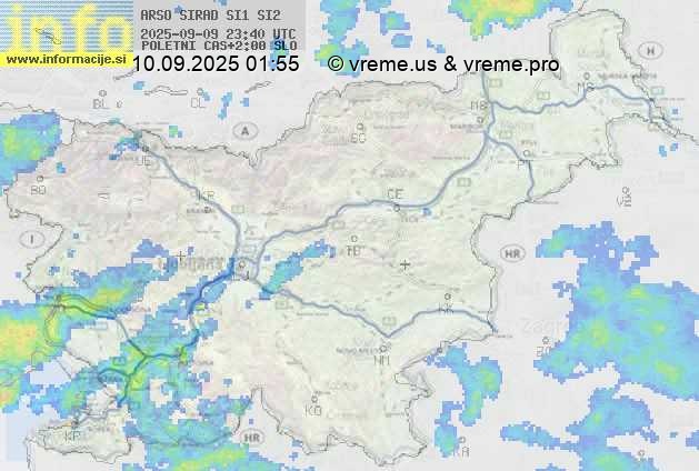 Radarska karta padavin