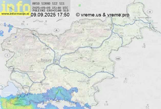 Radarska karta padavin