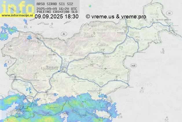 Radarska karta padavin