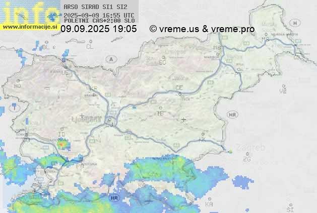 Radarska karta padavin
