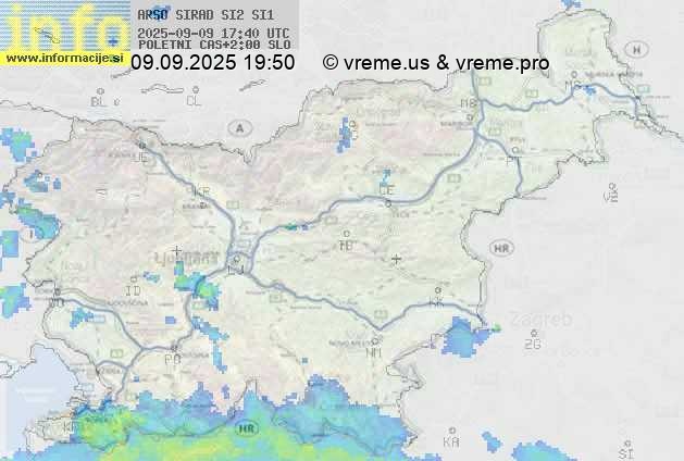 Radarska karta padavin