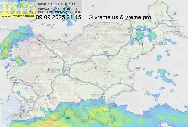 Radarska karta padavin