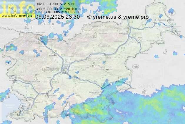 Radarska karta padavin